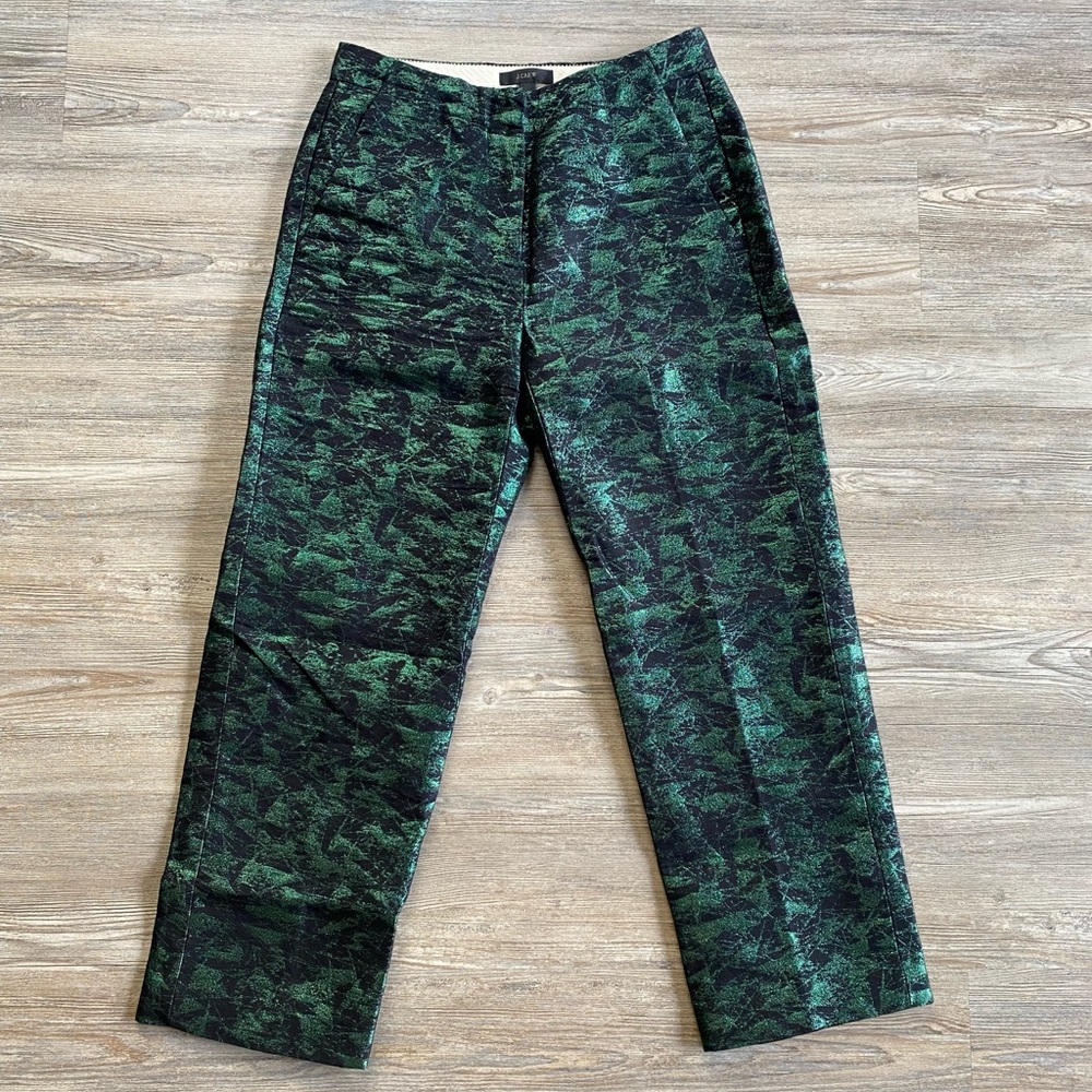 J. Crew evergreen jacquard patio pant - Picture 5 of 10